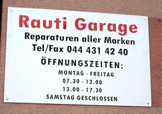 Tafel Rautigarage